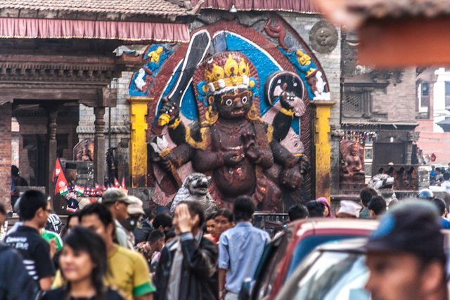 Nepal Plaza Durbar Calle Katmandu