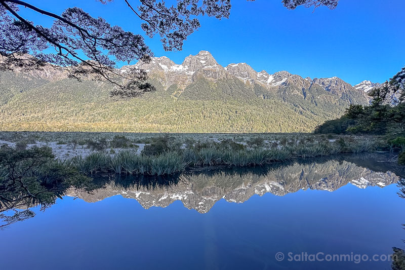 Milford Sound Fiordo Nueva Zelanda Road Mirror Lakes