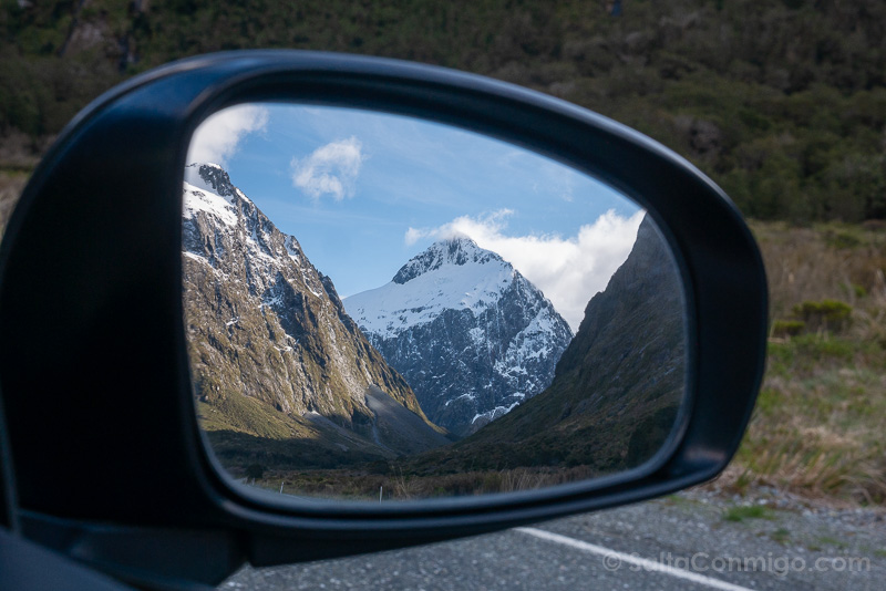 Milford Road Nueva Zelanda Retrovisor Monkey Creek