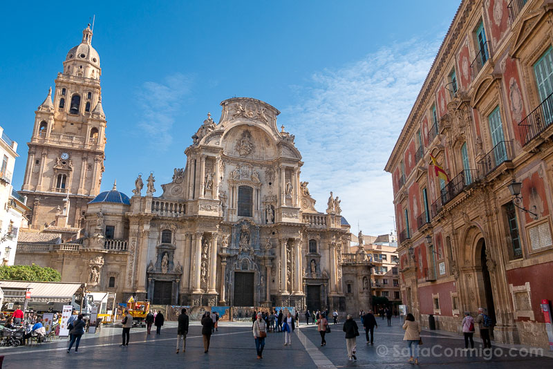 Catedral de Murcia Fachada Torre Campanario Plaza Cardenal Belluga