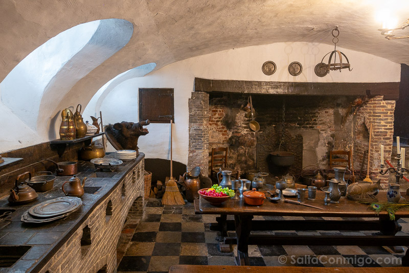 Castillo de Laarne Flandes Gante Cocina