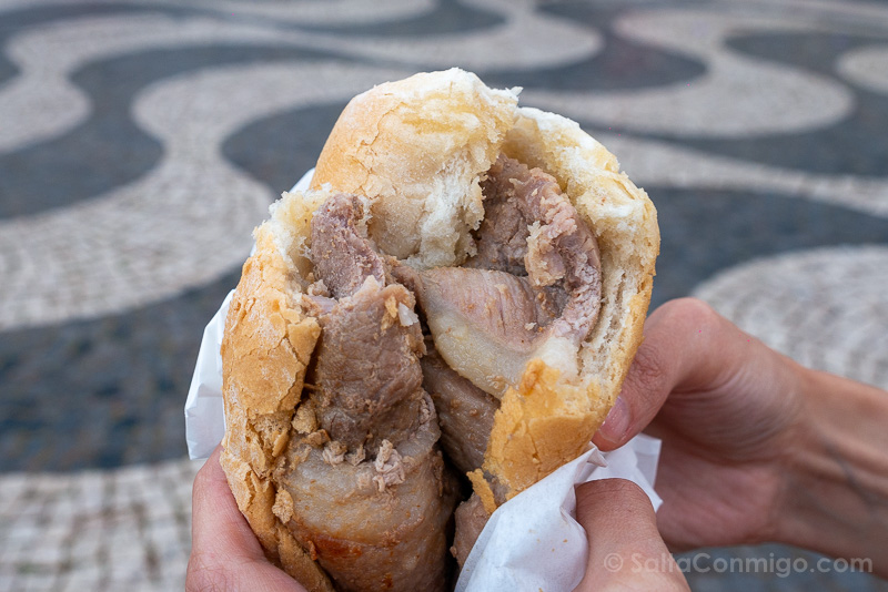 Donde Comer en Lisboa Cafe Beira Gare Bifana