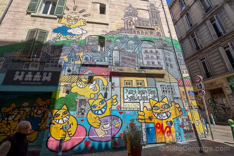 Arte Urbano Marsella Cours Julien Manifestation Les Chats se Rebellent Mr Chat