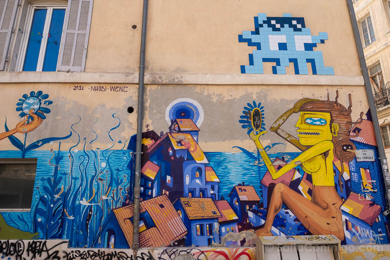 Arte Urbano Marsella Le Panier Space Invaders