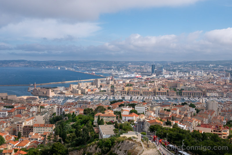 Que Ver en Marsella Vista Vieux Port Notre-Dame de la Garde
