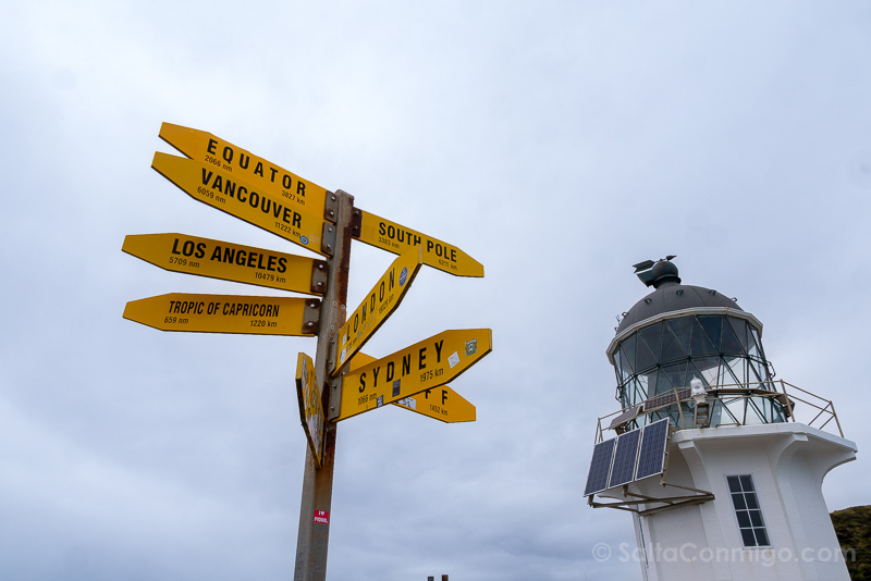 Cape Reinga Nueva Zelanda Faro Carteles
