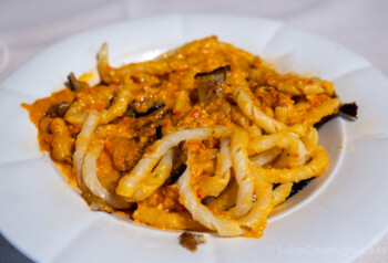Platos Tipicos de Sicilia Busiate Trapanese Cantina Siciliana