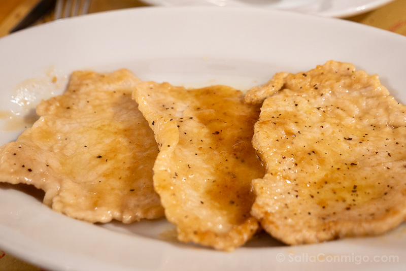 Platos Tipicos de Sicilia Scaloppine Marsala Osteria Il Gallo e L'innamorata
