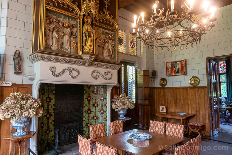 Castillo de Loppem Flandes Belgica Sala Roja