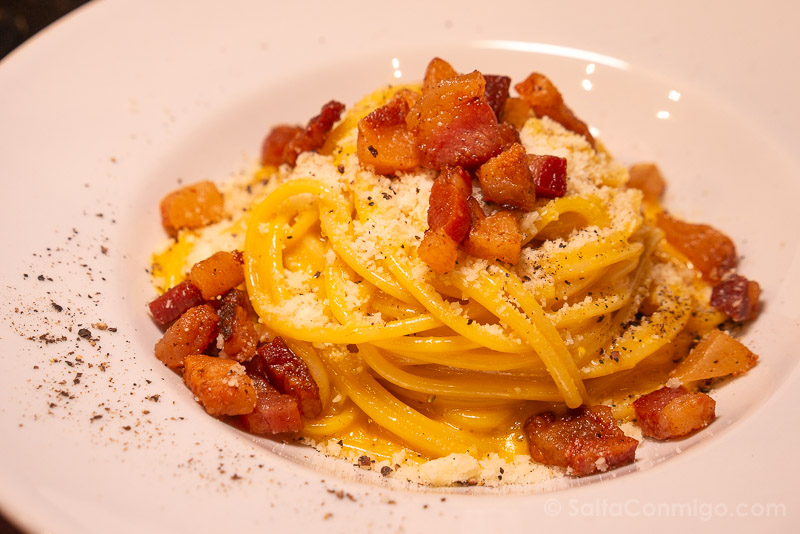 Donde Comer en Roma Hosteria Grappolo d'Oro Carbonara