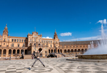 Gratis en Sevilla Plaza de España Salto