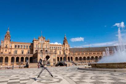 Gratis en Sevilla Plaza de España Salto