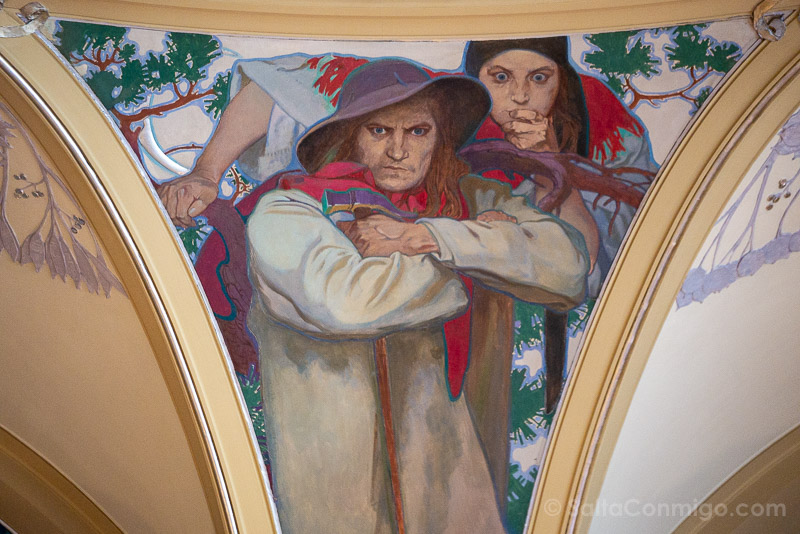 Casa Municipal de Praga Obecni Dum Salon Alcalde Mayor Detalle Fresco