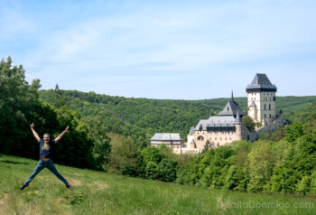 Castillo de Karlstejn Chequia Vista Salto