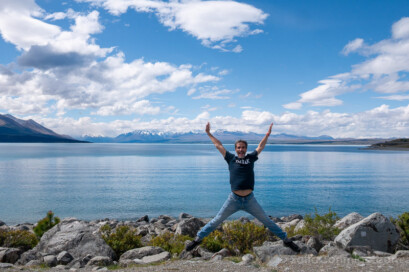 Lagos de Nueva Zelanda Lake Pukaki Salto