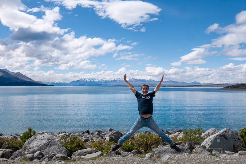 Lagos de Nueva Zelanda Lake Pukaki Salto