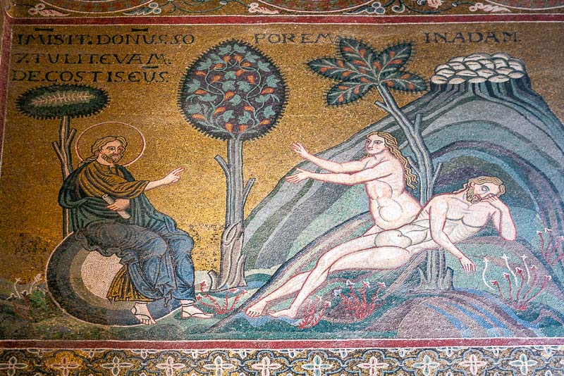Catedral de Monreale Sicilia Eva Adan