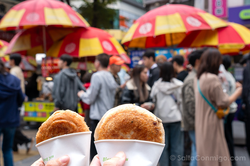 Que Comer en Corea del Sur Hotteok BIFF Square Busan