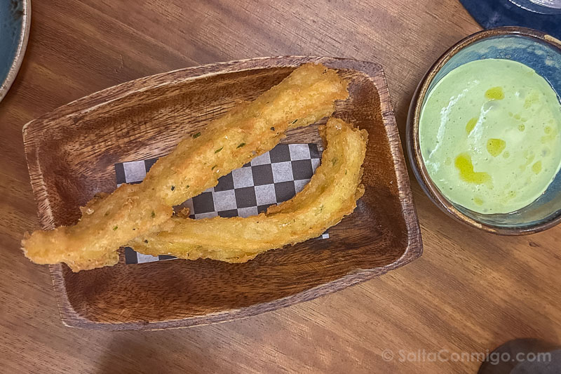 Comer en Barcelona Cruix Churro Bacalao