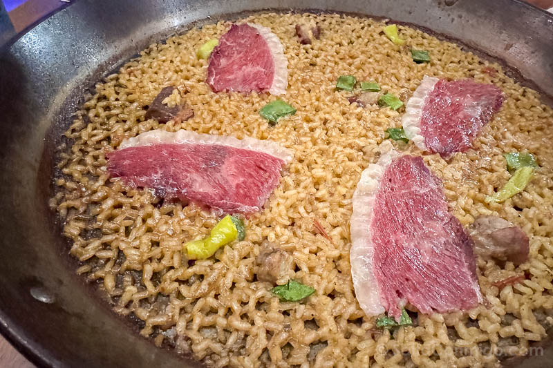 Comer en Barcelona Cruix Paella Vaca Madurada