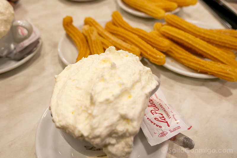 Comer en Barcelona La Pallaresa Chocolate Nata Churros
