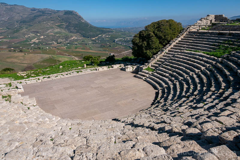 Teatro de Segesta Sicilia Vacio