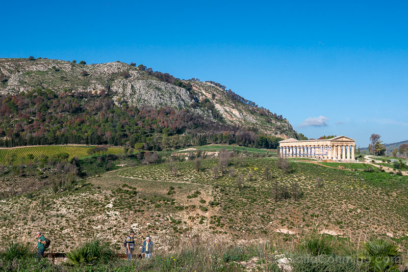 Templo de Segesta Sicilia Vista Camino Teatro