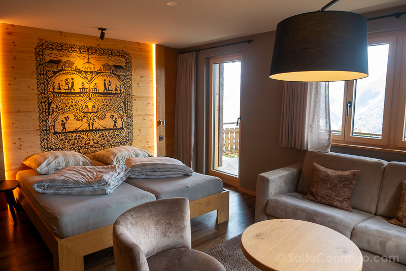 Dormir Aletsch Arena Suiza Bettmeralp Hotel-Restaurant Panorama Habitacion