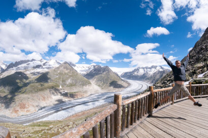 Glaciar Aletsch Suiza Bettmerhorn Salto