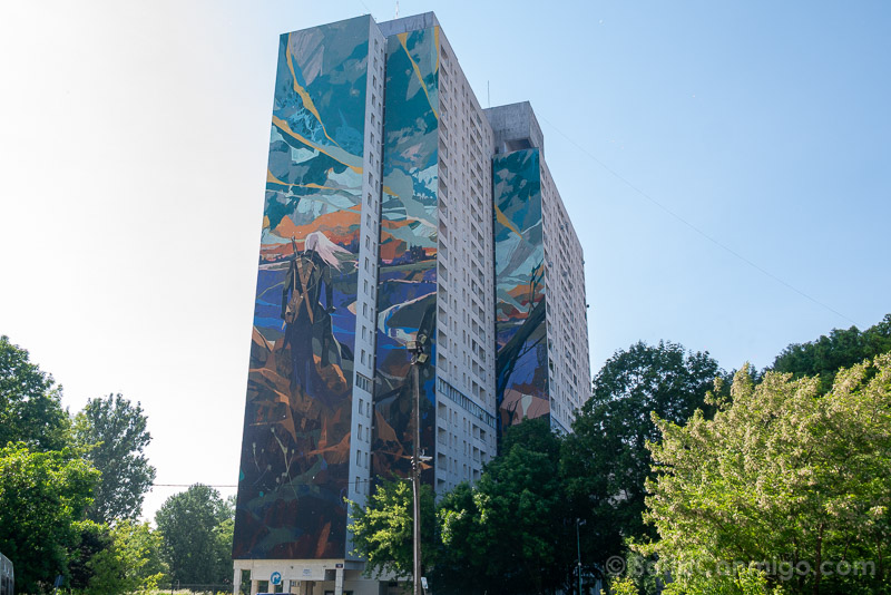 Lodz Calle Piotrkowska Polonia Mural The Witcher