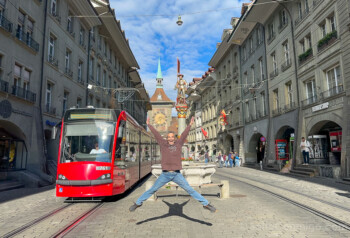Salto Marktgasse fuente del Tirador y Zytglogge al fondo