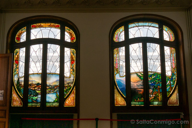 Vidrieras Daum y Grüber Cámara de Comercio e Industria Art Nouveau en Nancy