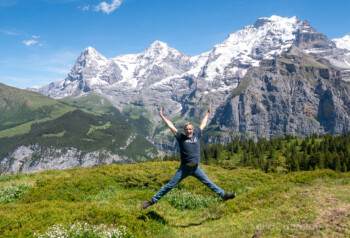 Skyline Suizo Sendero en Schilthorn Salto