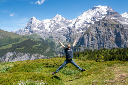 Skyline Suizo Sendero en Schilthorn Salto