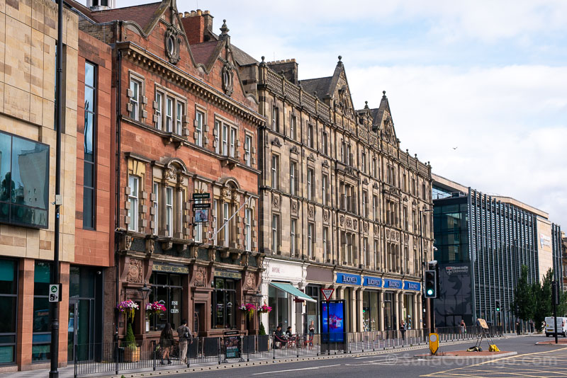 Mezcla de arquitectura en Percy St. Newcastle